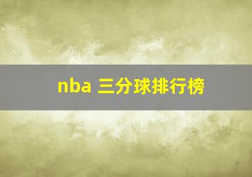 nba 三分球排行榜